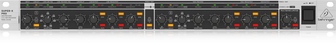 Behringer CX3400 V2 Stereo 2-Way/3-Way/Mono 4-Way Crossover