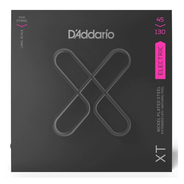D'Addario XT Nickel Plated Steel Regular Light 5-String 45-130 Bass Strings D'Addario XT Nickel Plated Steel Regular Light 5-String 45-130 Bass Strings
