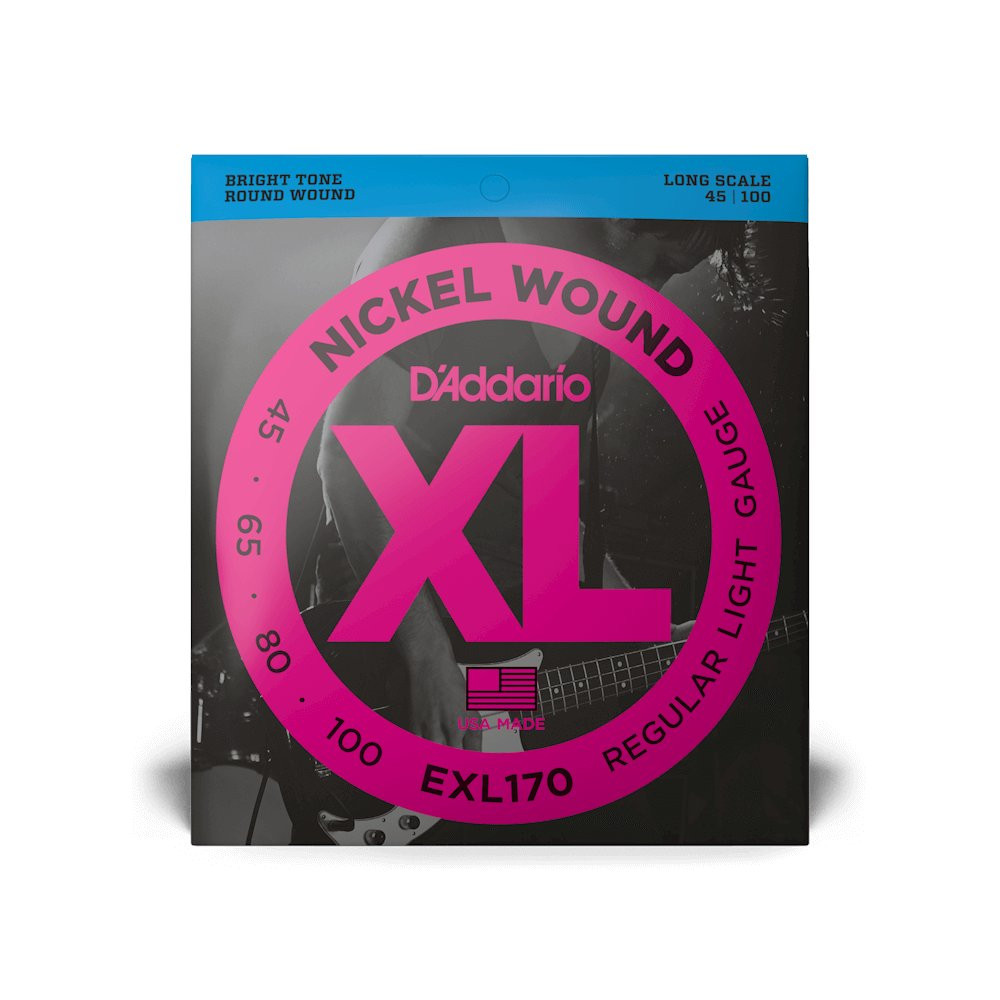D'Addario EXL170 Nickel Wound Light Bass Strings - 45-100 Long Scale D'Addario EXL170 Nickel Wound Light Bass Strings - 45-100 Long Scale