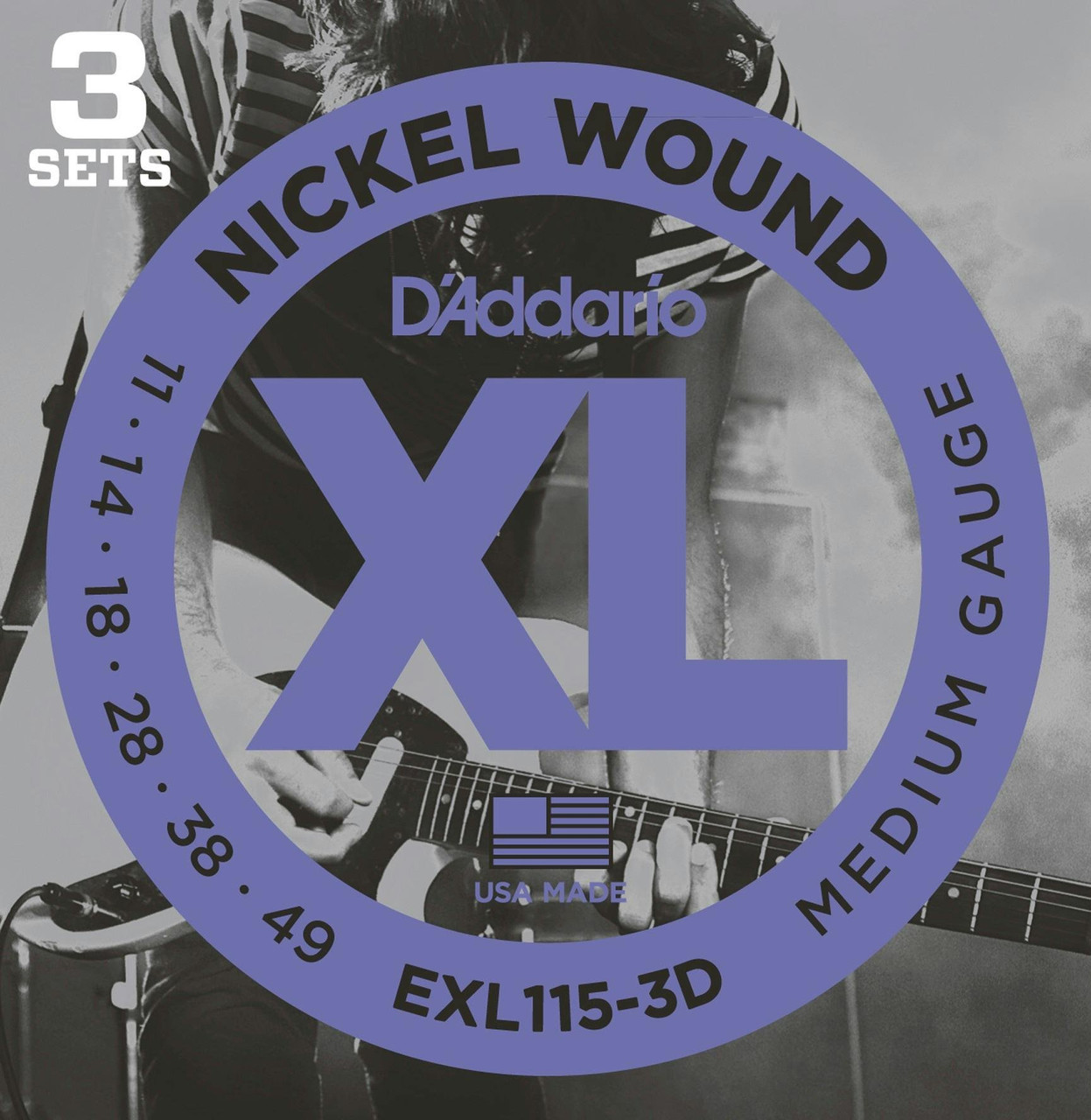 D'Addario XL 11-49 3 Pack Blues/Jazz Rock Set D'Addario XL 11-49 3 Pack Blues/Jazz Rock Set