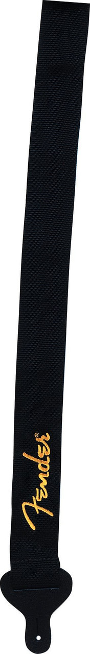 Fender 2" Guitar Strap Black Yellow Logo
