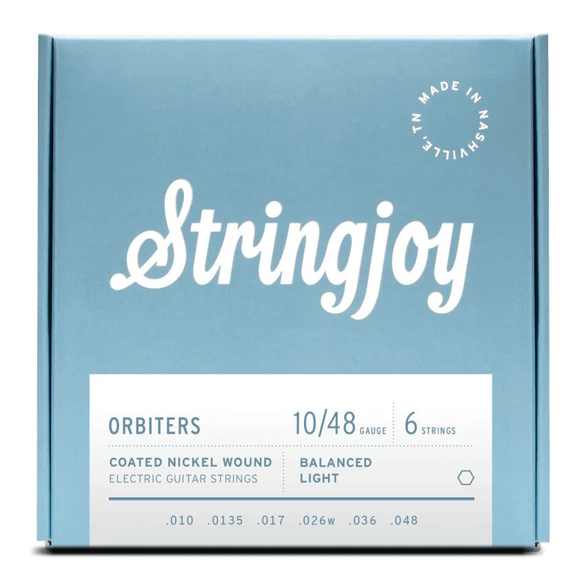 Stringjoy Orbiters Balanced Light Gauge 10-48 Coated Nickel Wound Electric Guitar Strings Stringjoy Orbiters Balanced Light Gauge 10-48 Coated Nickel Wound Electric Guitar Strings