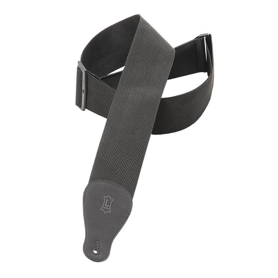 Levy M8XLBLK Strap Poly X Long Leather Ends Strap
