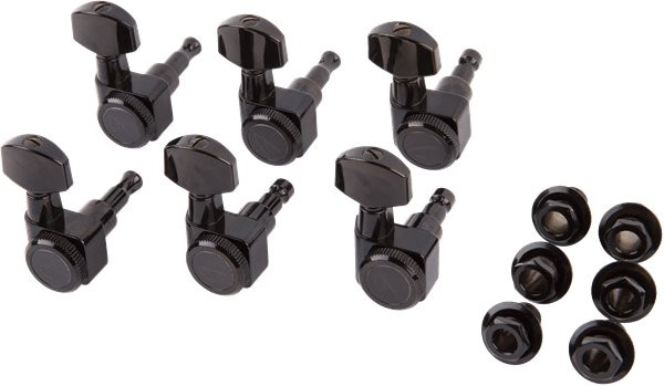 Fender Locking Stratocaster and Telecaster Tuners in Black Fender Locking Stratocaster and Telecaster Tuners in Black