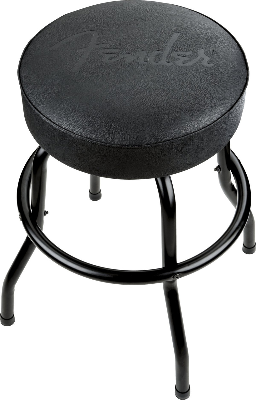 Fender Embossed Black Logo 24" Barstool in Black