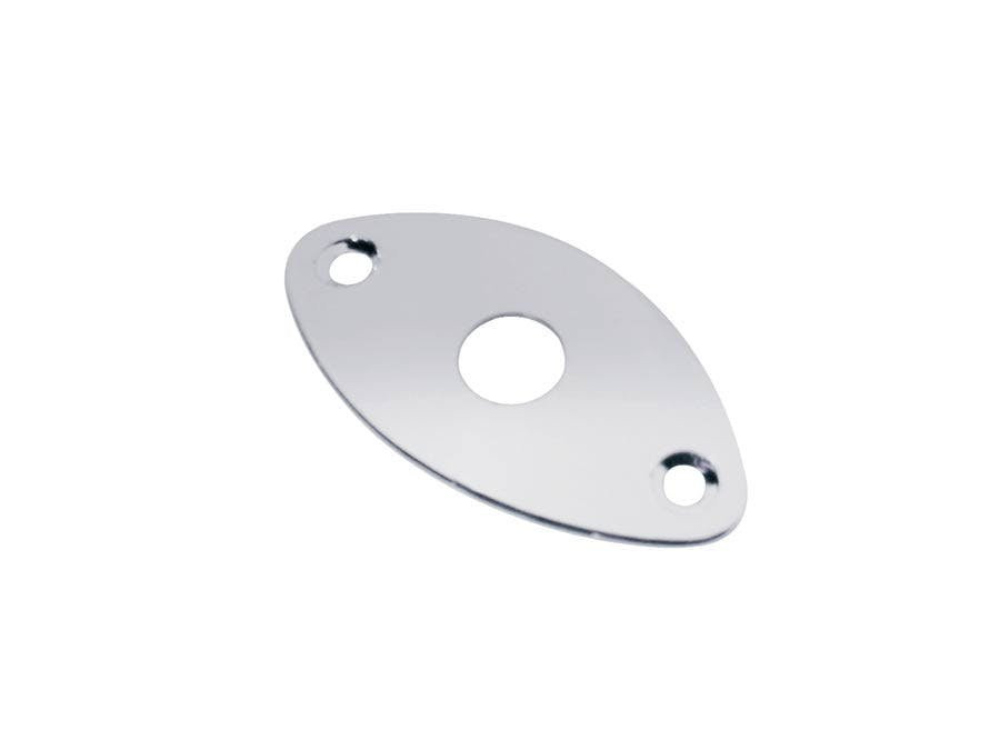 Guitar Jack Plate (Football Shape) in Chrome Guitar Jack Plate (Football Shape) in Chrome
