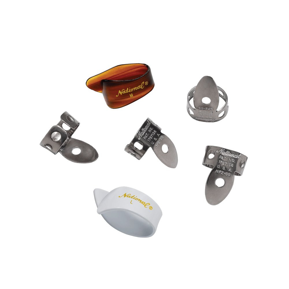 D'Addario National Stainless Steel Finger Pick Bundle - 6 Pack D'Addario National Stainless Steel Finger Pick Bundle - 6 Pack