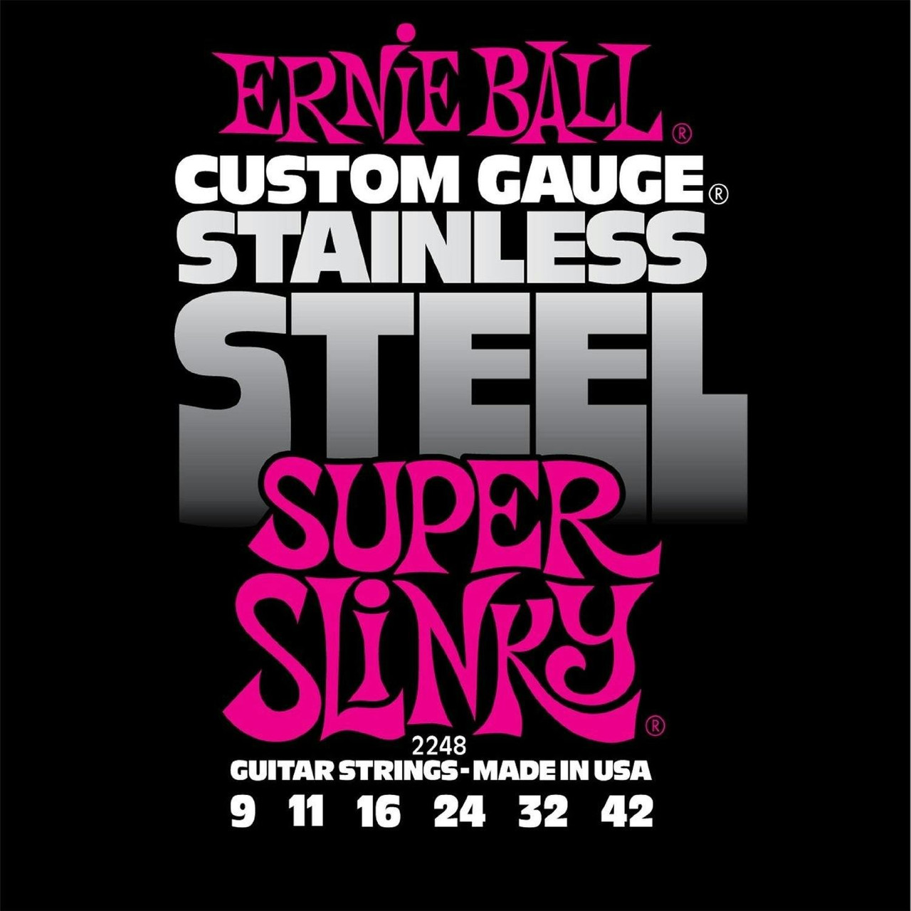 Ernie Ball Stainless Steel Super Slinky 9-42 Ernie Ball Stainless Steel Super Slinky 9-42