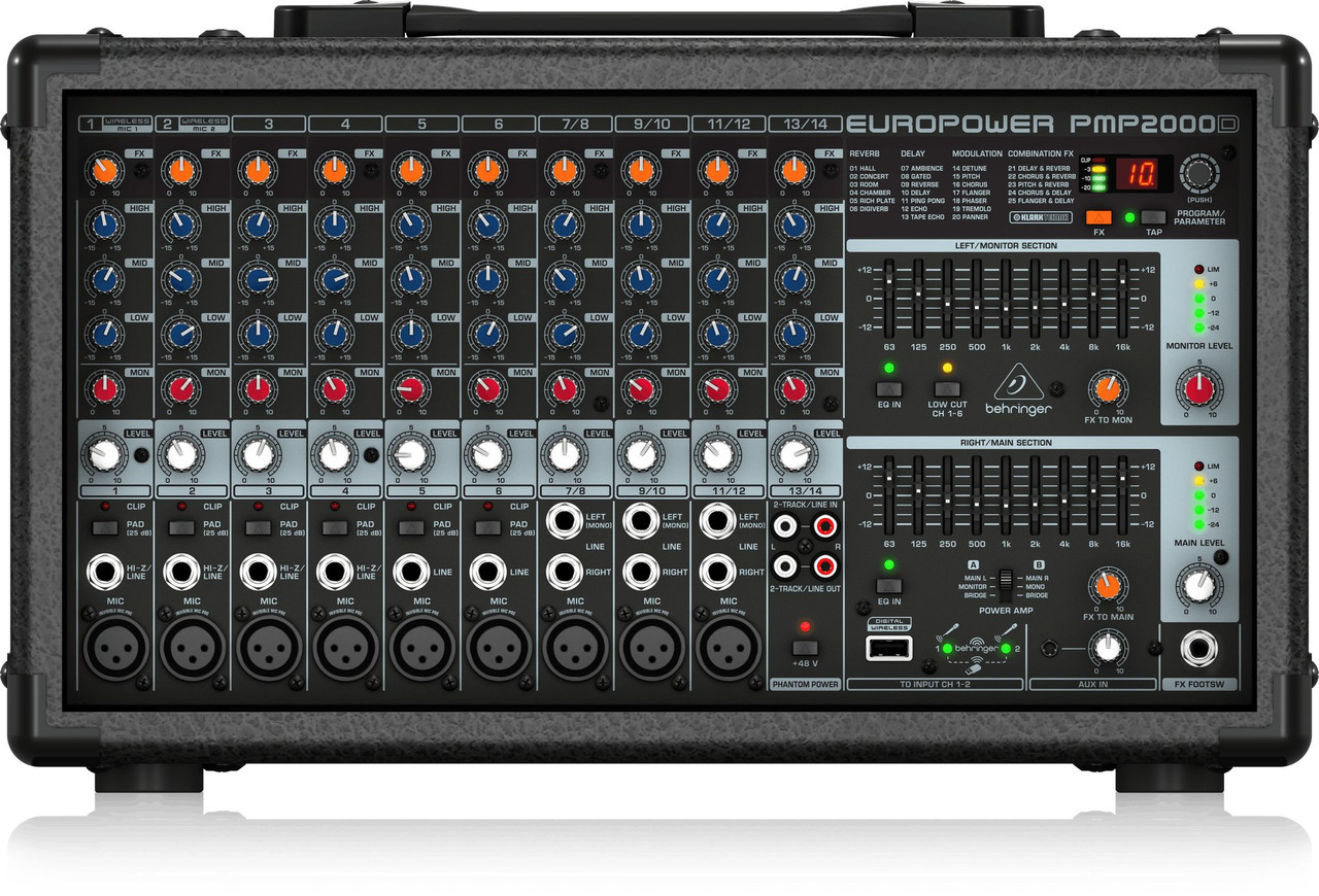 Behringer PMP500MP3 Ultra Compact 500 Watt 8 Channel Powered Mixer