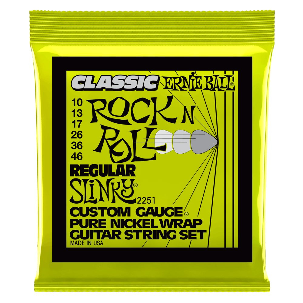 Ernie Ball Slinky Regular Classic Rock n Roll 10-46 Electric Guitar Strings - 3 Pack Ernie Ball Slinky Regular Classic Rock n Roll 10-46 Electric Guitar Strings - 3 Pack