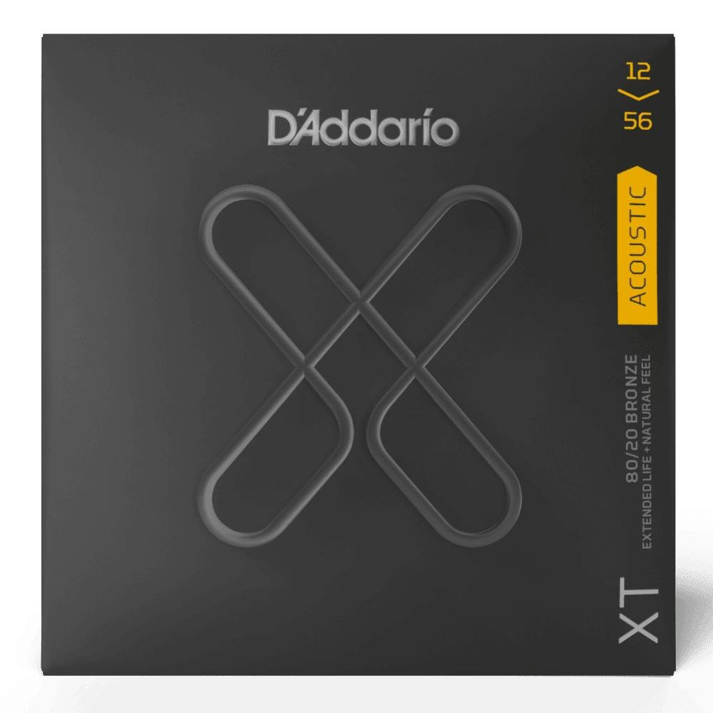 Daddario XTABR1256 XT Acoustic 80-20 Bronze Light Top Medium Bottom 12-56 Daddario XTABR1256 XT Acoustic 80-20 Bronze Light Top Medium Bottom 12-56