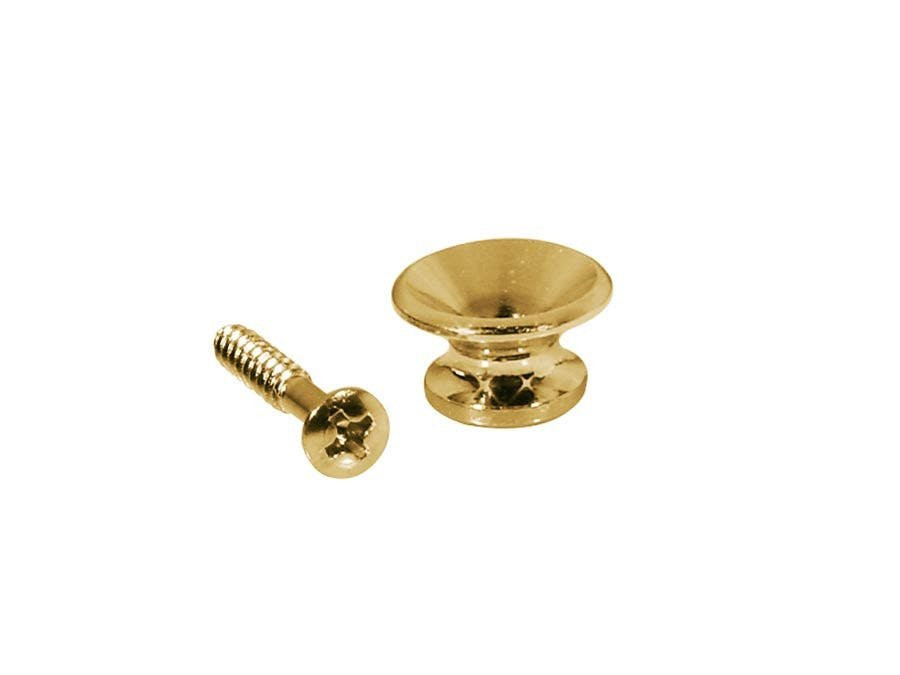 Metal Guitar Strap Buttons 13mm in Gold x2 (V-Model) Metal Guitar Strap Buttons 13mm in Gold x2 (V-Model)