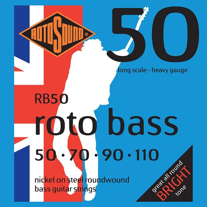 Rotosound RB50 Nickel Bass Guitar Strings - 50, 70, 90, 110 Rotosound RB50 Nickel Bass Guitar Strings - 50, 70, 90, 110