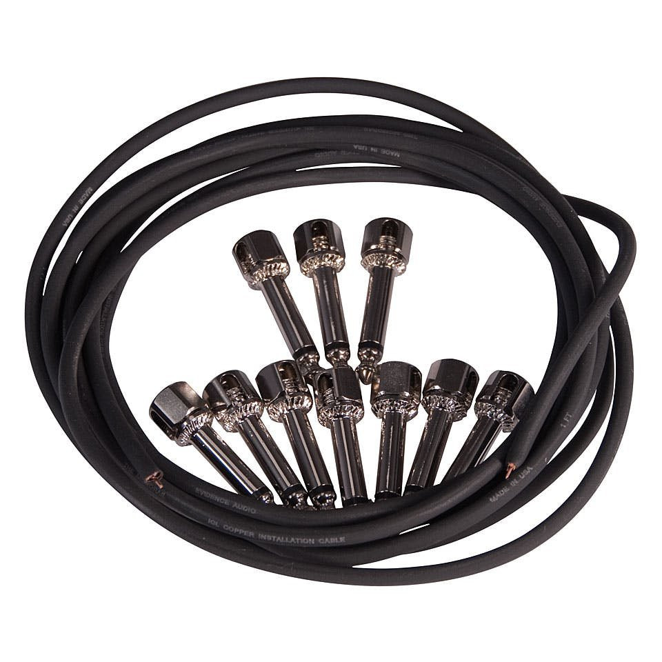Evidence Audio SIS and Monorail Kit Stealth Black Large with 10ft Black Cable and 10 Black Plugs Evidence Audio SIS and Monorail Kit Stealth Black Large with 10ft Black Cable and 10 Black Plugs