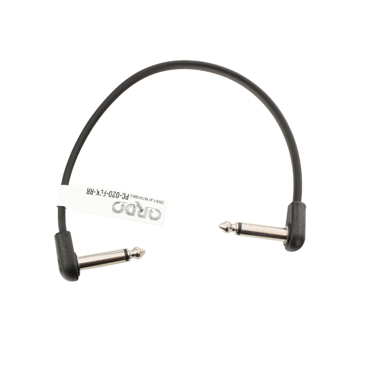 Ordo Flat Patch Cable 20cm Black Right Angle to Right Angle Ordo Flat Patch Cable 20cm Black Right Angle to Right Angle