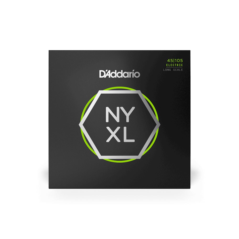 D'Addario NYXL45105 Nickel Wound Light Top Medium Bottom Bass Strings - 45-105 Long Scale