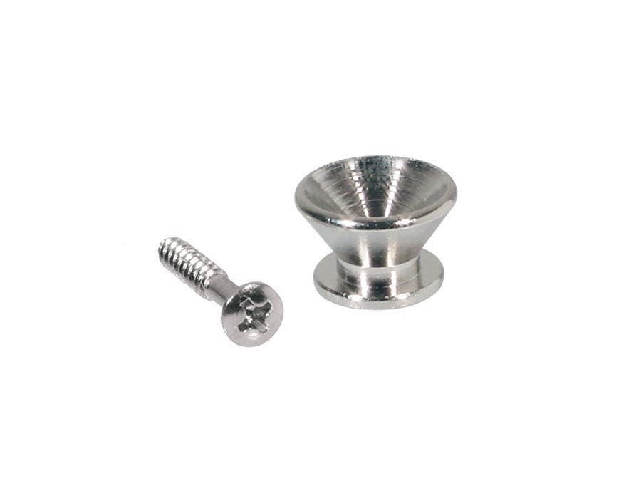 Metal Guitar Strap Buttons 14mm in Nickel x2 (V-Model) Metal Guitar Strap Buttons 14mm in Nickel x2 (V-Model)