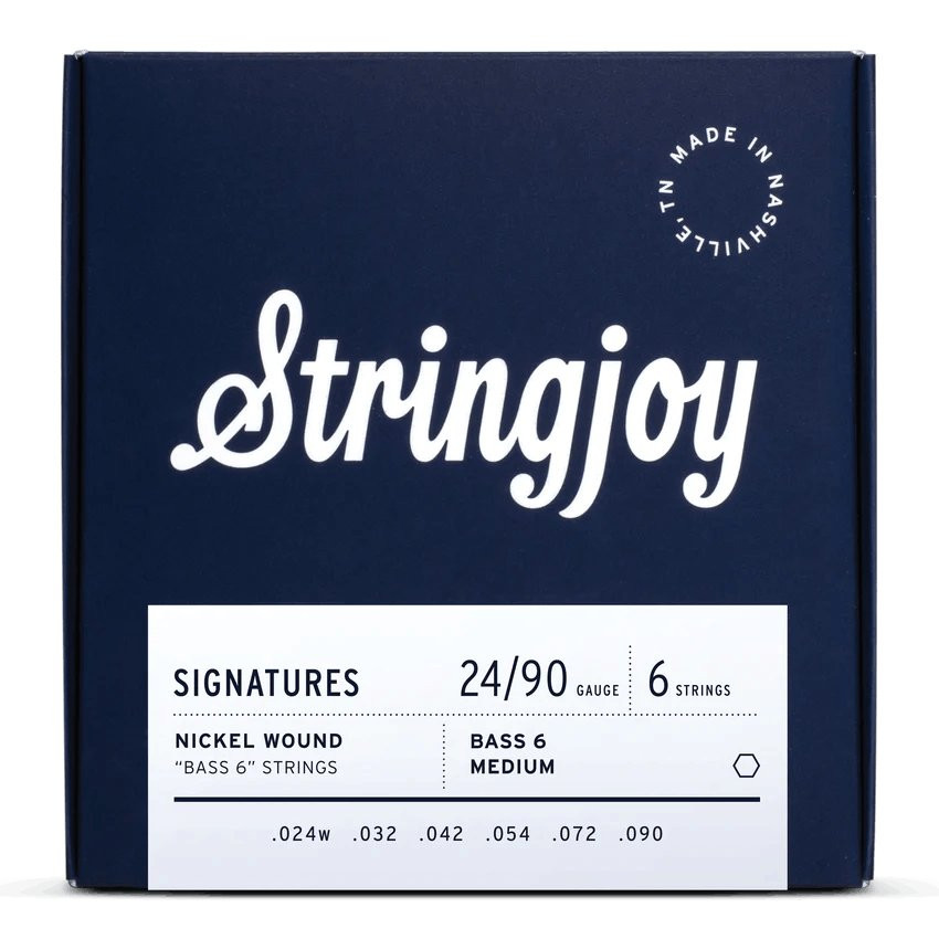 Stringjoy Signatures Bass VI Balanced Medium Gauge 24-90 Nickel Wound Guitar Strings Stringjoy Signatures Bass VI Balanced Medium Gauge 24-90 Nickel Wound Guitar Strings