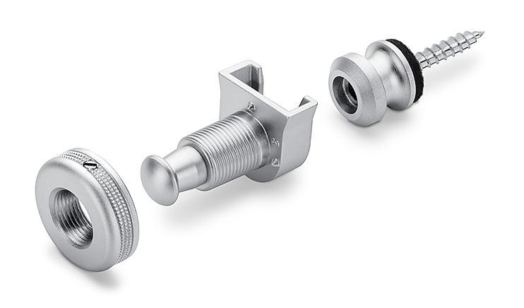 Schaller Guitar S-Lock Pair Satin Chrome Plated Strap Locks Schaller Guitar S-Lock Pair Satin Chrome Plated Strap Locks