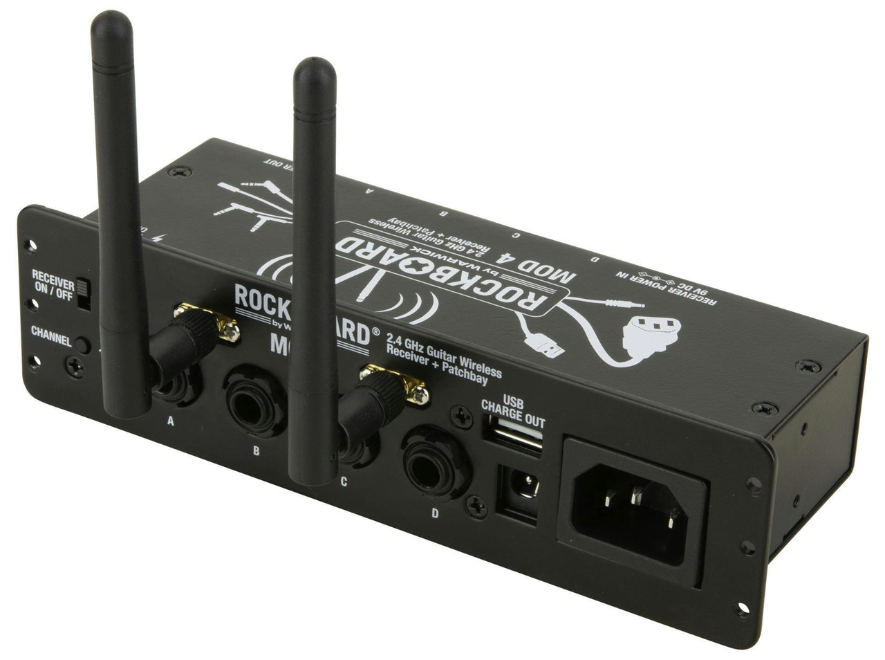 RockBoard MOD 4 Guitar Wireless Receiver and TRS Patchbay with Xvive U2 Transmitter