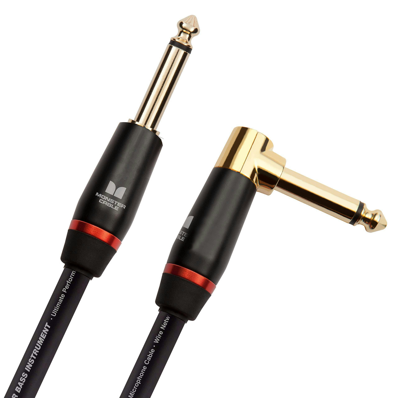 Monster Prolink Monster Bass 12 ft Instrument Cable - Angled to Straight Jack Monster Prolink Monster Bass 12 ft Instrument Cable - Angled to Straight Jack