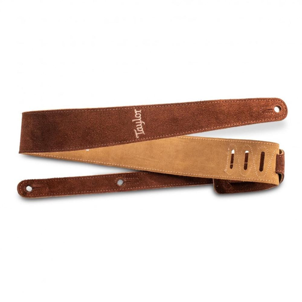 Taylor Chocolate Suede Logo Guitar Strap