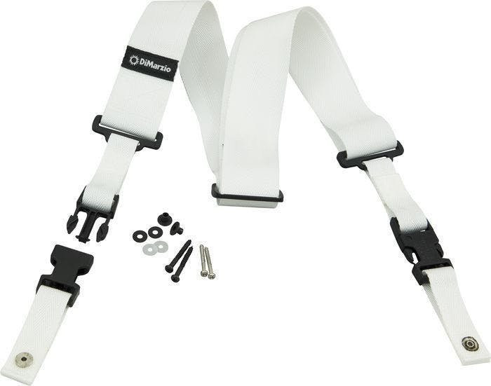 Dimarzio ClipLock 2" Nylon Strap in White
