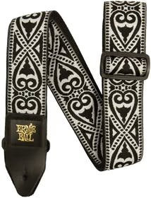 Ernie Ball Jacquard Strap in Black Heart