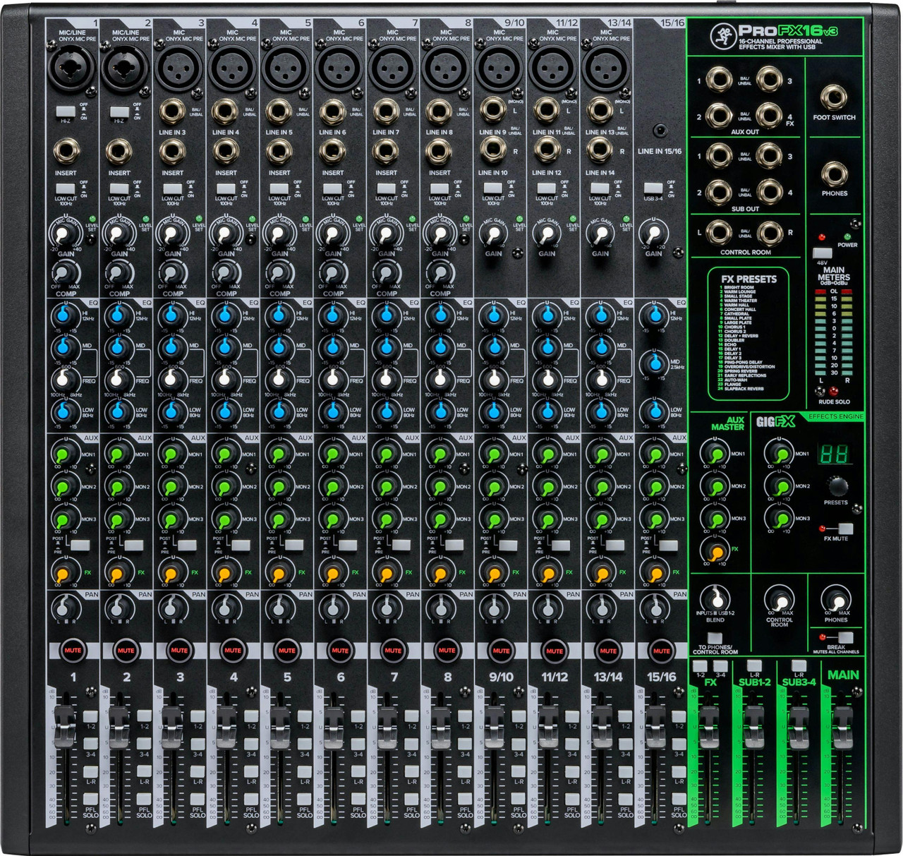 Mackie PROFX16 V3 Mixer with Digital FX Mackie PROFX16 V3 Mixer with Digital FX