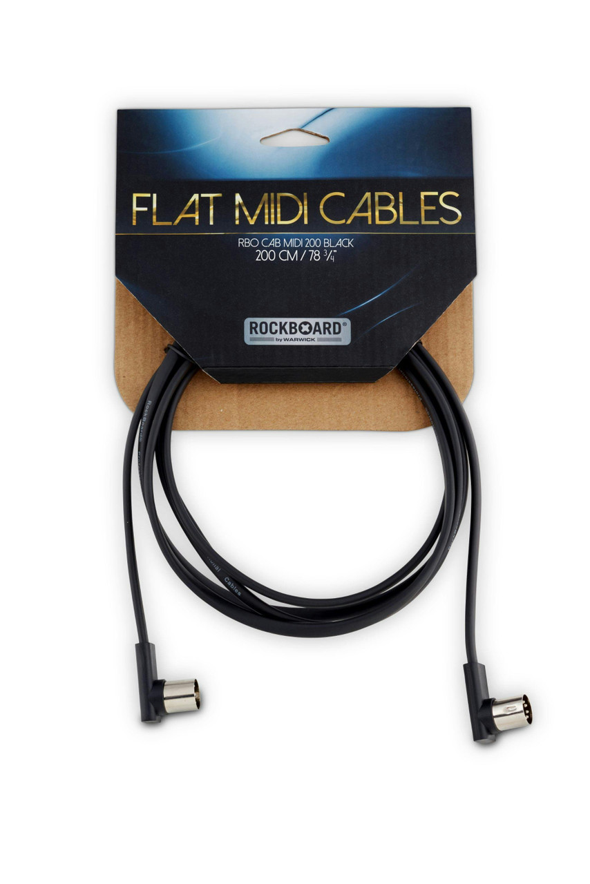 Rockboard Flat MIDI Cable - 6.6 ft. - Black