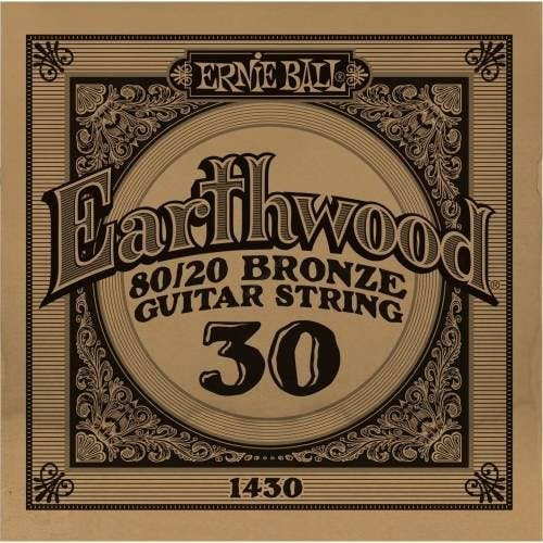 Ernie Ball Single 80/20 Bronze Acoustic Guitar String 30 Ernie Ball Single 80/20 Bronze Acoustic Guitar String 30