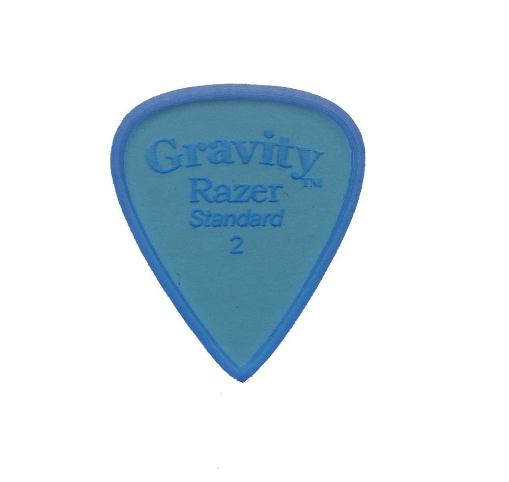 Gravity Razer Standard 2mm Pick (Blue) with Unpolished Edge Gravity Razer Standard 2mm Pick (Blue) with Unpolished Edge