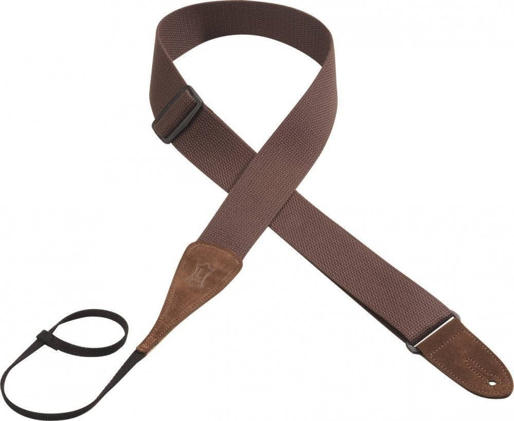Levy's 2-inch Cotton Webbing Strap with Headstock Loop in Brown Levy's 2-inch Cotton Webbing Strap with Headstock Loop in Brown
