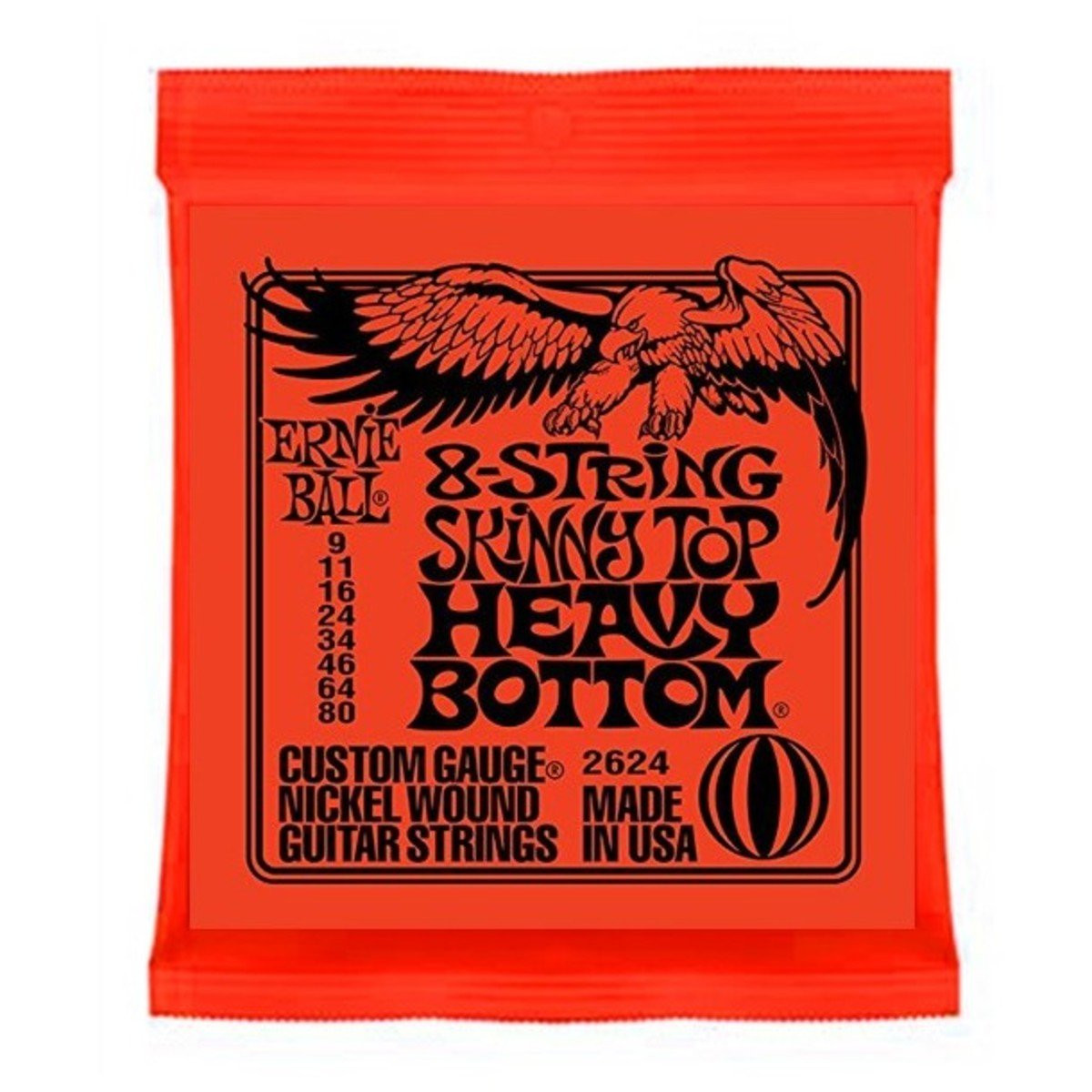 Ernie Ball 8-String Skinny Top Heavy Bottom Set 09-80 Ernie Ball 8-String Skinny Top Heavy Bottom Set 09-80
