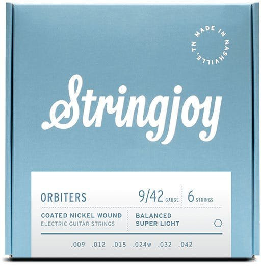 Stringjoy Orbiters Balanced Super Light Gauge 9-42 Coated Nickel Wound Electric Guitar Strings