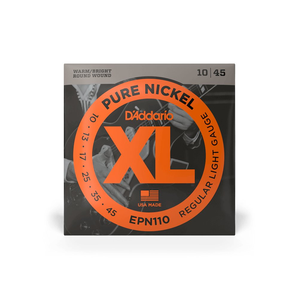 D'Addario EPN110 10-45 Pure Nickel Electric Guitar Strings D'Addario EPN110 10-45 Pure Nickel Electric Guitar Strings