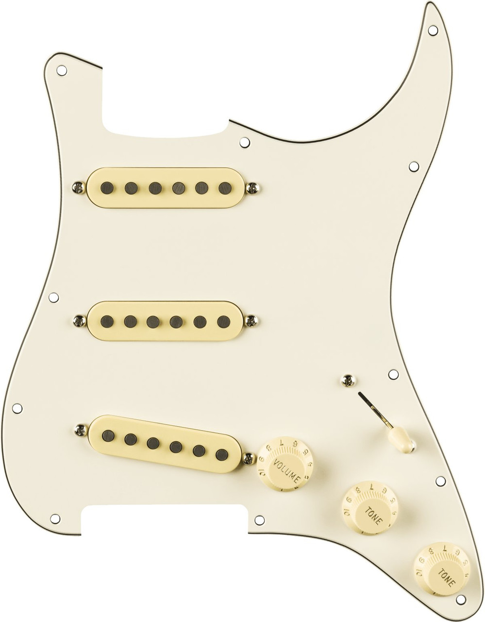 Fender Pre-Wired Strat Pickguard Eric Johnson Signature Parchment 11 Hole PG Fender Pre-Wired Strat Pickguard Eric Johnson Signature Parchment 11 Hole PG