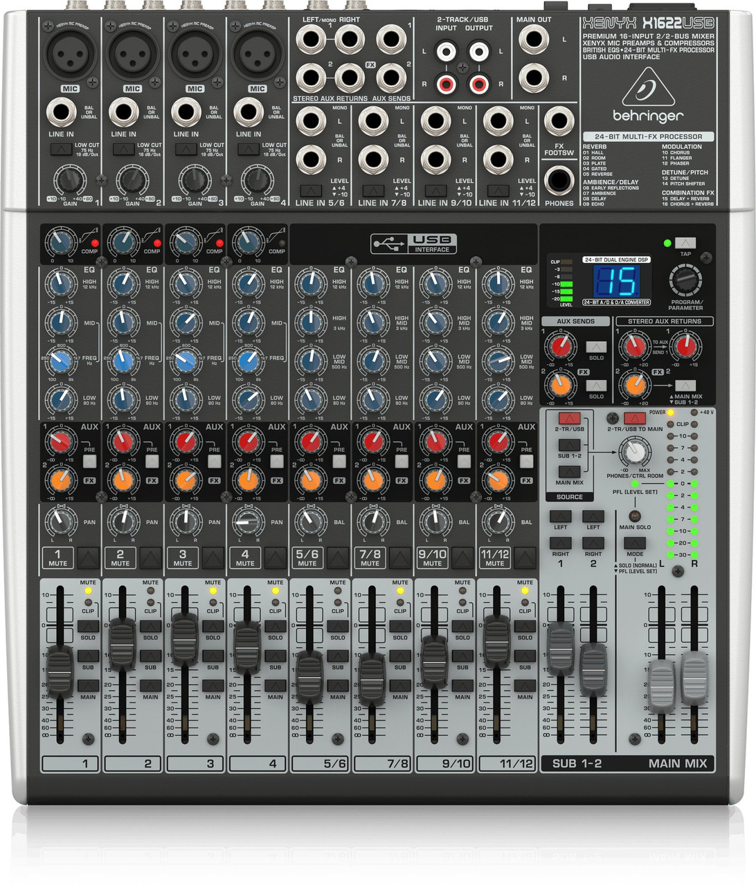 Behringer Xenyx X1622USB Analog mixer with Effects Behringer Xenyx X1622USB Analog mixer with Effects