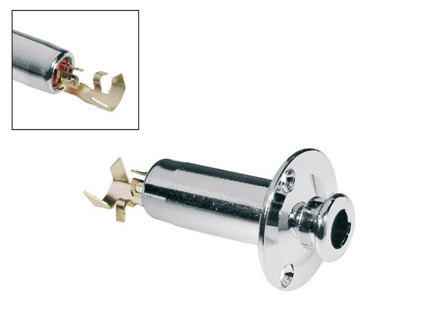 Acoustic Guitar Endpin Jack with Fixed Plate in Chrome Acoustic Guitar Endpin Jack with Fixed Plate in Chrome