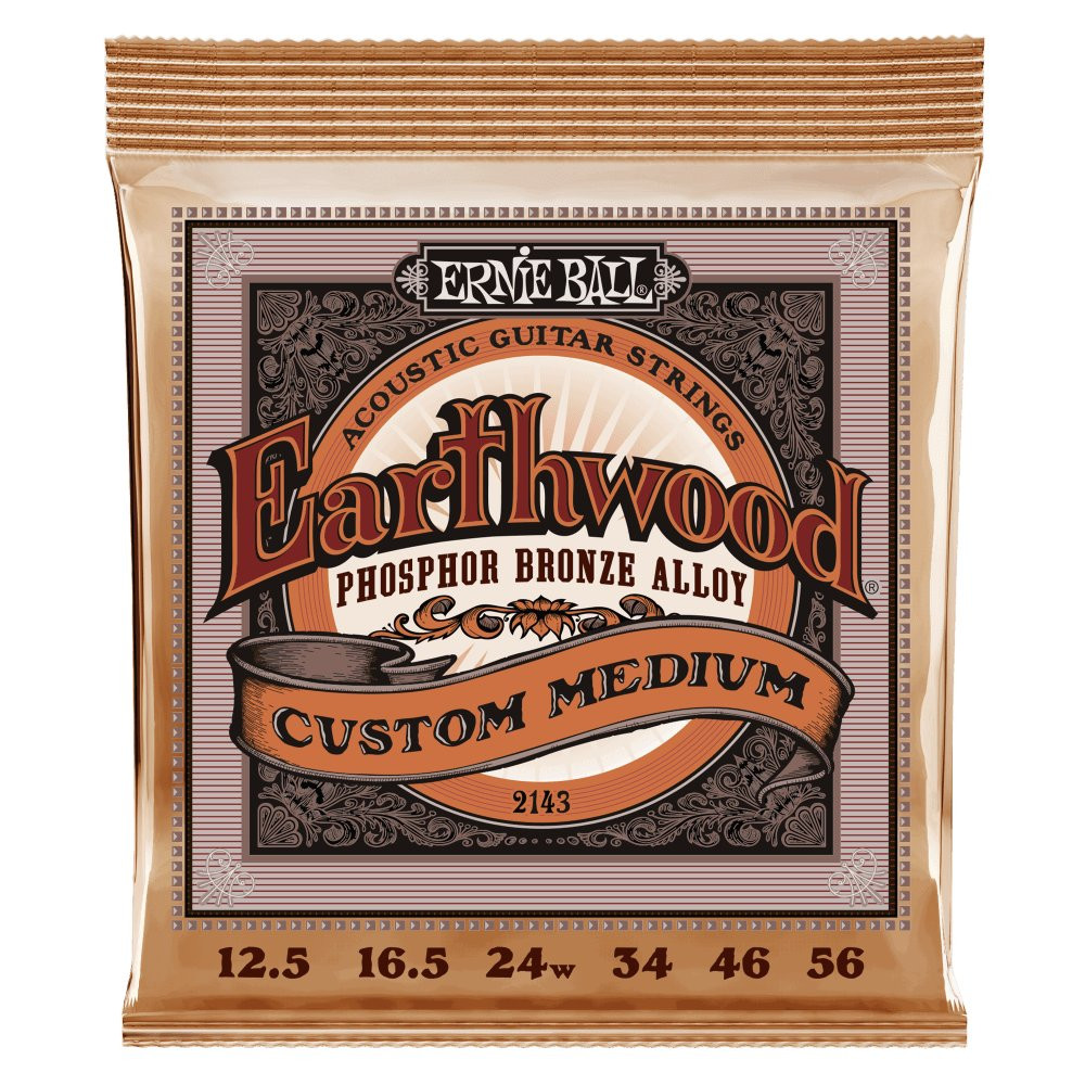 Ernie Ball Earthwood Custom Med Phos Bronze Acoustic Guitar Strings