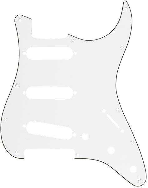 Fender 11-Hole Modern-Style Stratocaster SSS Pickguard in Parchment Fender 11-Hole Modern-Style Stratocaster SSS Pickguard in Parchment