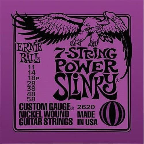 Ernie Ball 7 String Power Slinky Set 11-58 Ernie Ball 7 String Power Slinky Set 11-58