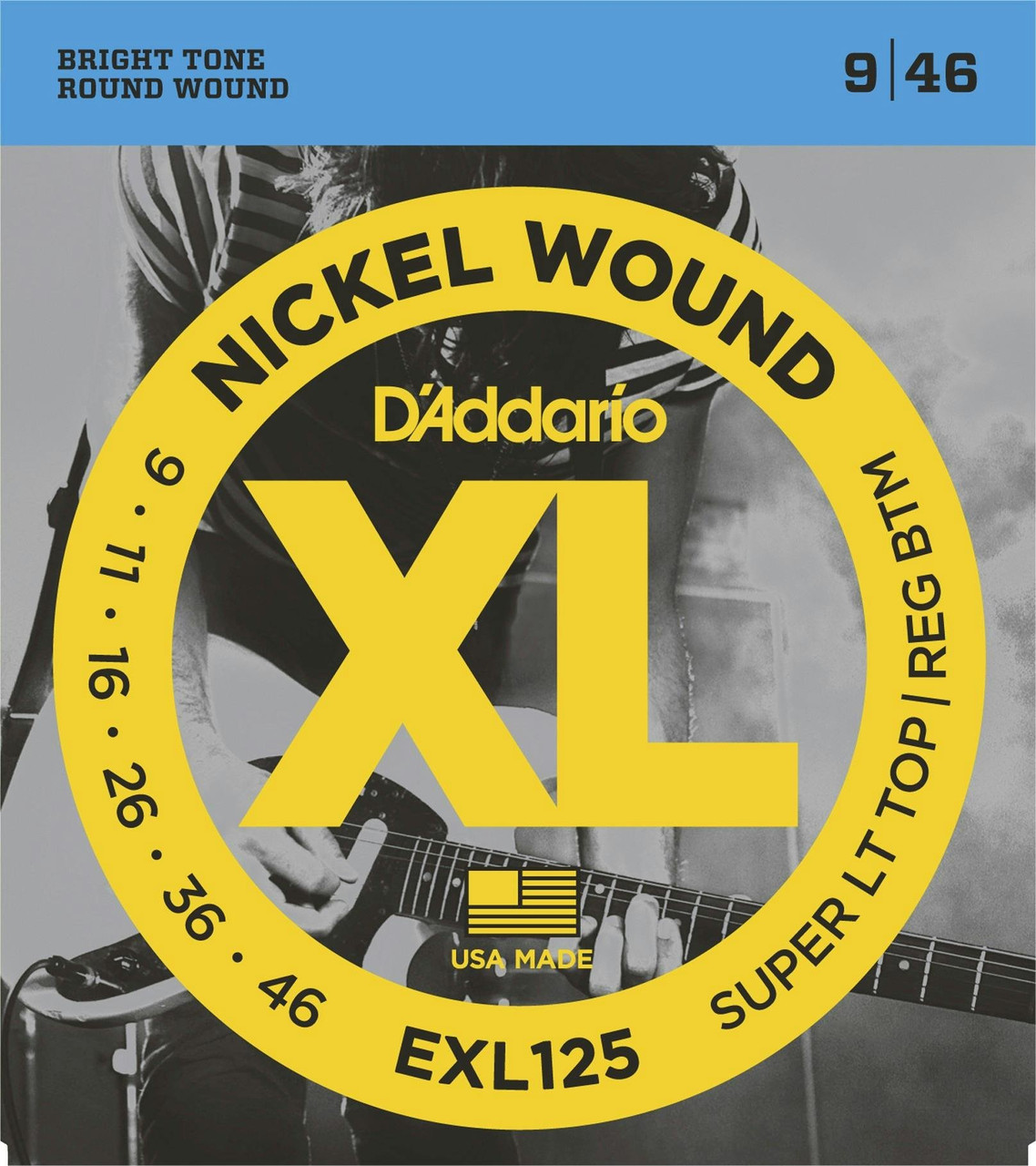 D'Addario XL 9-46 Super Light Top/Regular Bottom Set