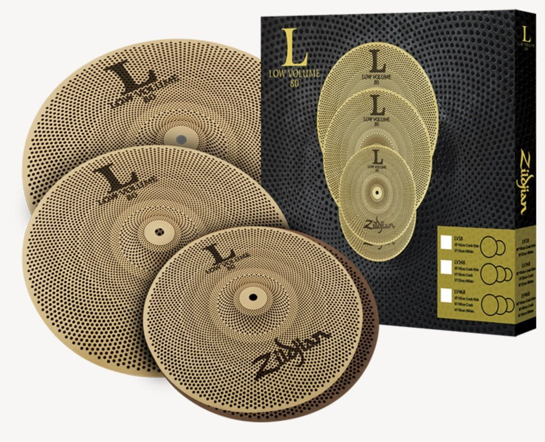 Zildjian L80 Low Volume 468 Cymbal Box Set 14/16/18 Zildjian L80 Low Volume 468 Cymbal Box Set 14/16/18