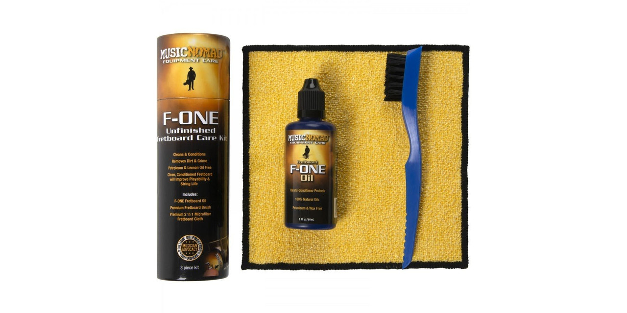 MusicNomad F ONE Unfinished Fretboard Care Kit Oil Brush Cloth MusicNomad F ONE Unfinished Fretboard Care Kit Oil Brush Cloth