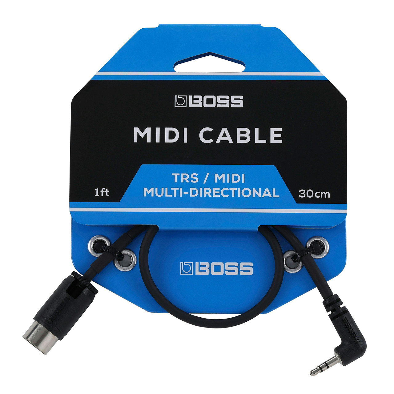 Boss 1 FT 30cm TRS to 5 Pin Midi Cable Boss 1 FT 30cm TRS to 5 Pin Midi Cable