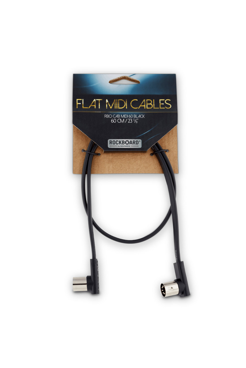 Rockboard Flat MIDI Cable - 60 cm - Black