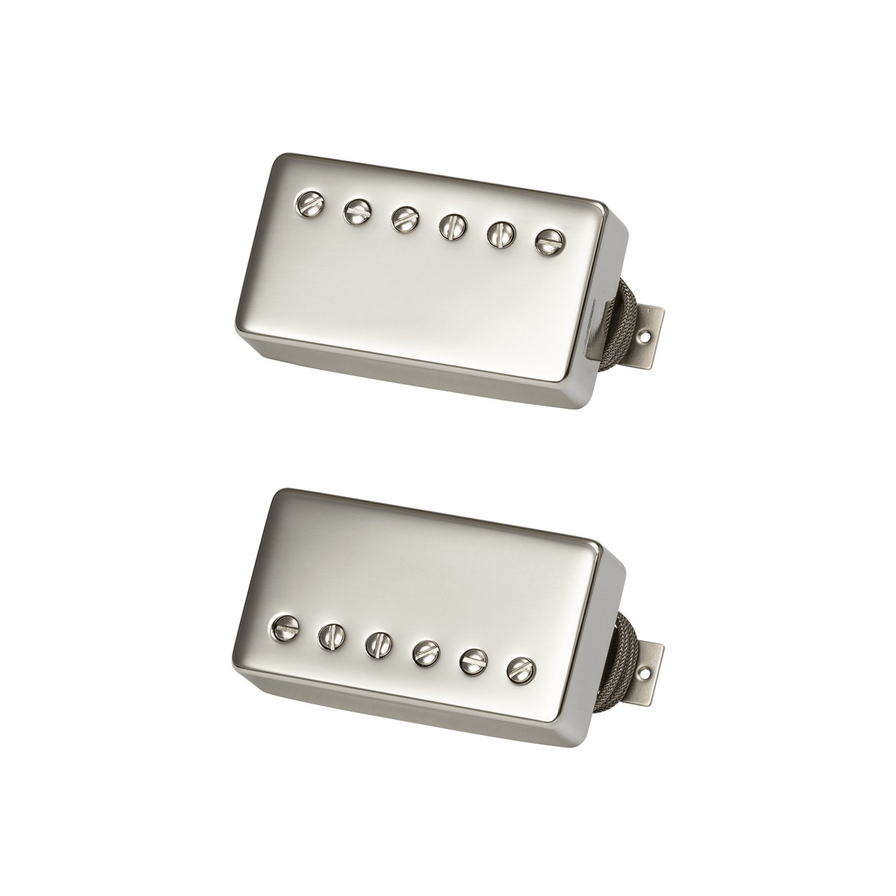 Gibson Custombucker Set Double Black with Nickel Covers Gibson Custombucker Set Double Black with Nickel Covers