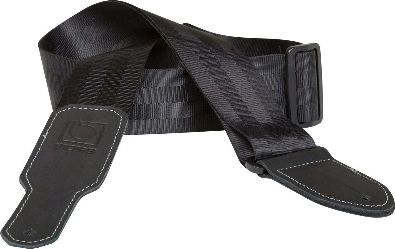 Boss 2 inch black seatbelt guitar strap Boss 2 inch black seatbelt guitar strap