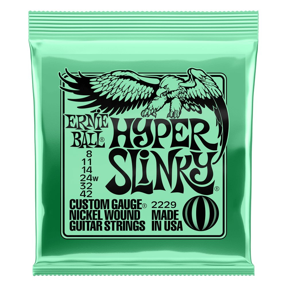 Ernie Ball Hyper Slinky Nickel Wound Electric Guitar Strings 8 - 42 Gauge Ernie Ball Hyper Slinky Nickel Wound Electric Guitar Strings 8 - 42 Gauge
